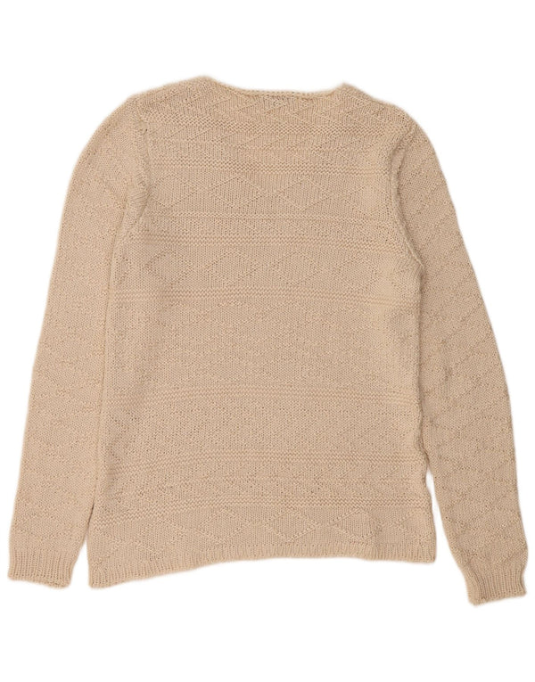 Zara Herre V-hals sweater XL Beige Akryl