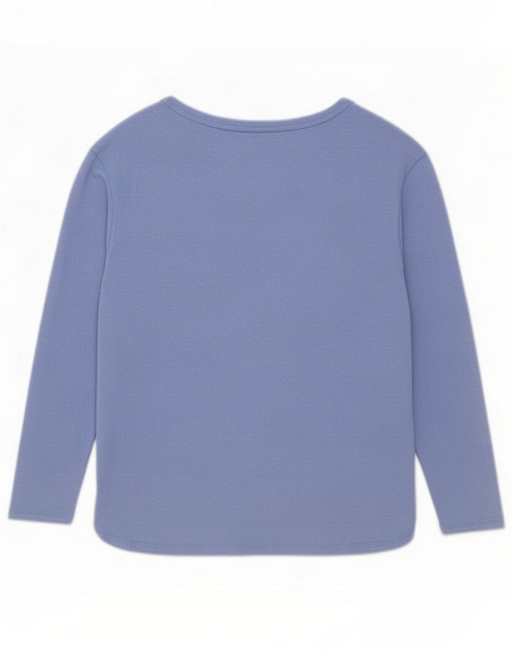 Marks & Spencer Dametop Langærmet UK 14 Medium Blue Linen