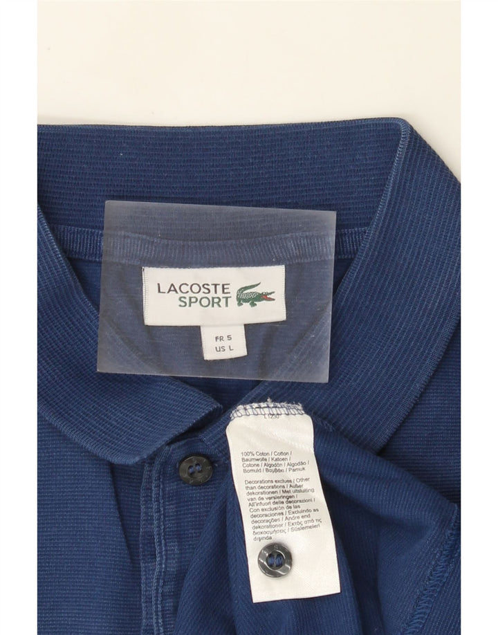 Lacoste Herre Polo Shirt Størrelse 5 Large Marineblå Bomuld