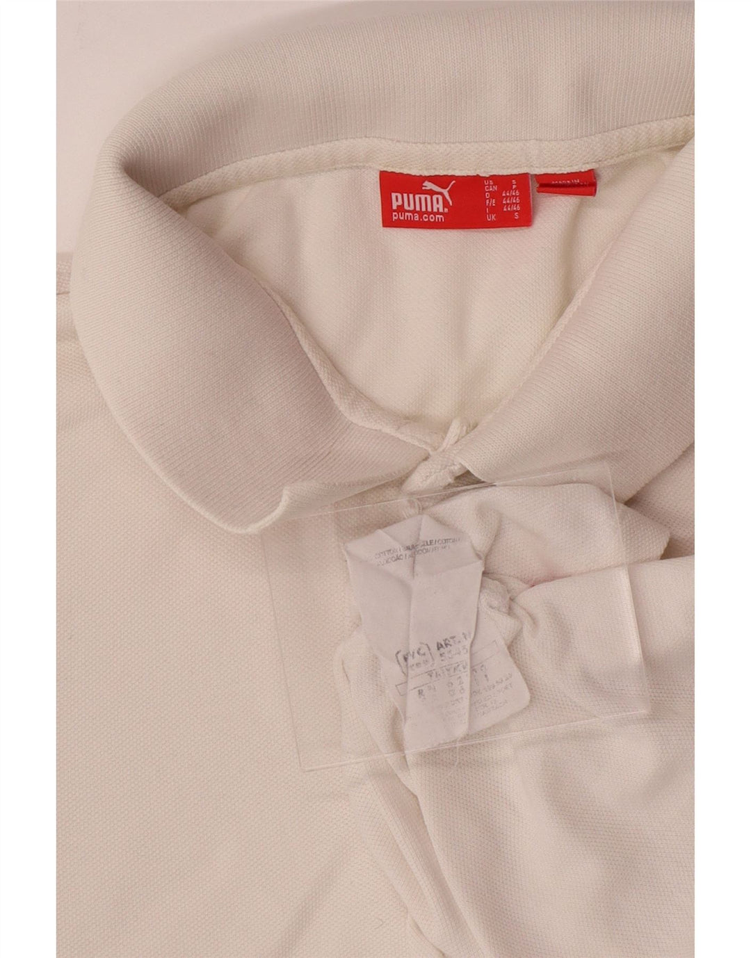 PUMA Mens Polo Shirt Small White Cotton Vintage Puma and Second-Hand Puma from Messina Hembry 