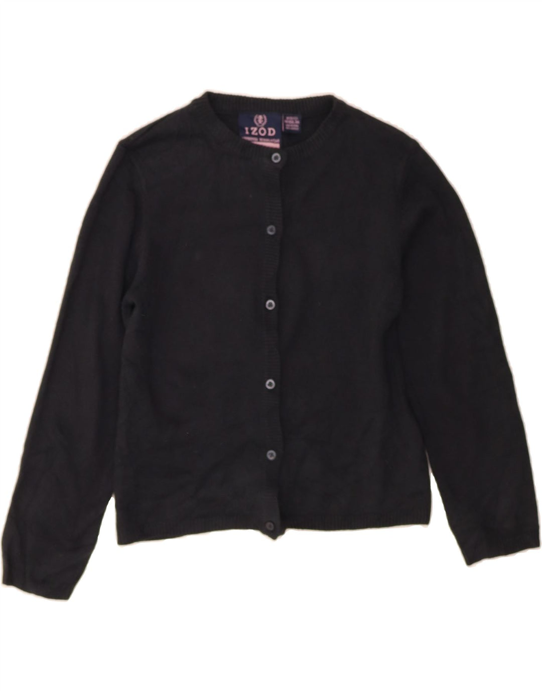 IZOD Girls Cardigan Sweater 10-11 Years Medium  Black Acrylic Vintage Izod and Second-Hand Izod from Messina Hembry 