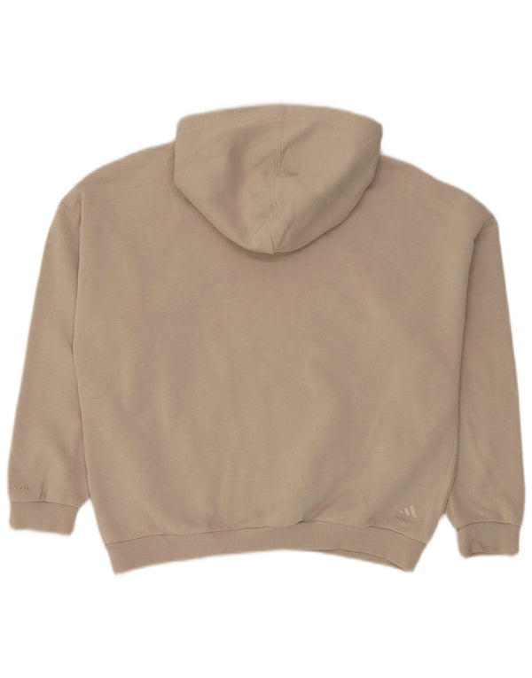 Adidas Grafisk hættetrøje til drenge 11-12 år Beige bomuld