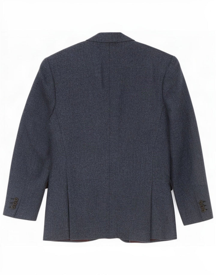 Vintage Herre 2-knaps blazerjakke UK 40 Large Blue Flecked Wool