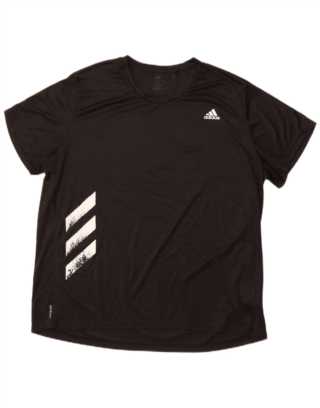 ADIDAS Running T-Shirt Top 2XL Sort Polyester Sports