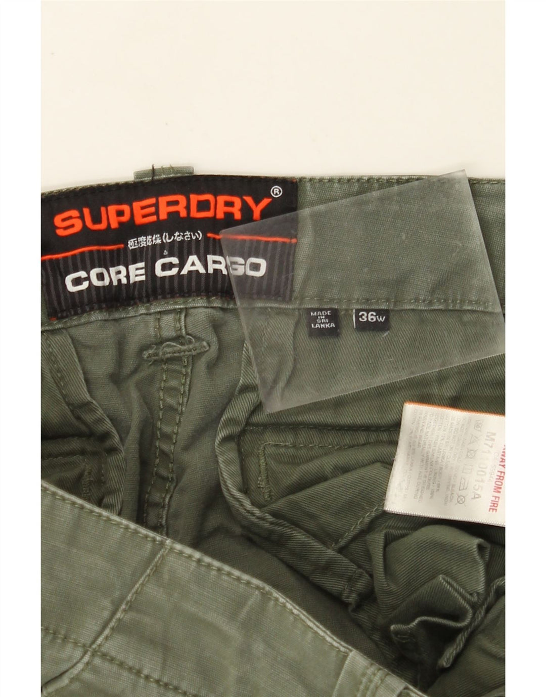 SUPERDRY Cargo Shorts til mænd W36 Large Khaki Bomuld