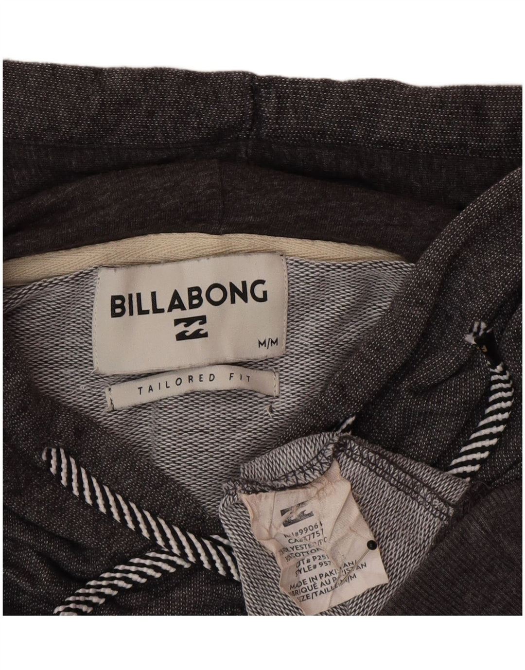 Billabong Herre Skræddersyet Fit Grafisk hættetrøje Jumper Medium Grey Flecked