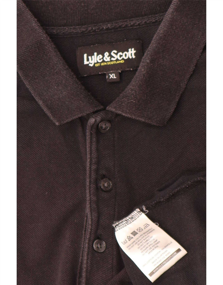 Lyle & Scott herre poloshirt XL sort bomuld