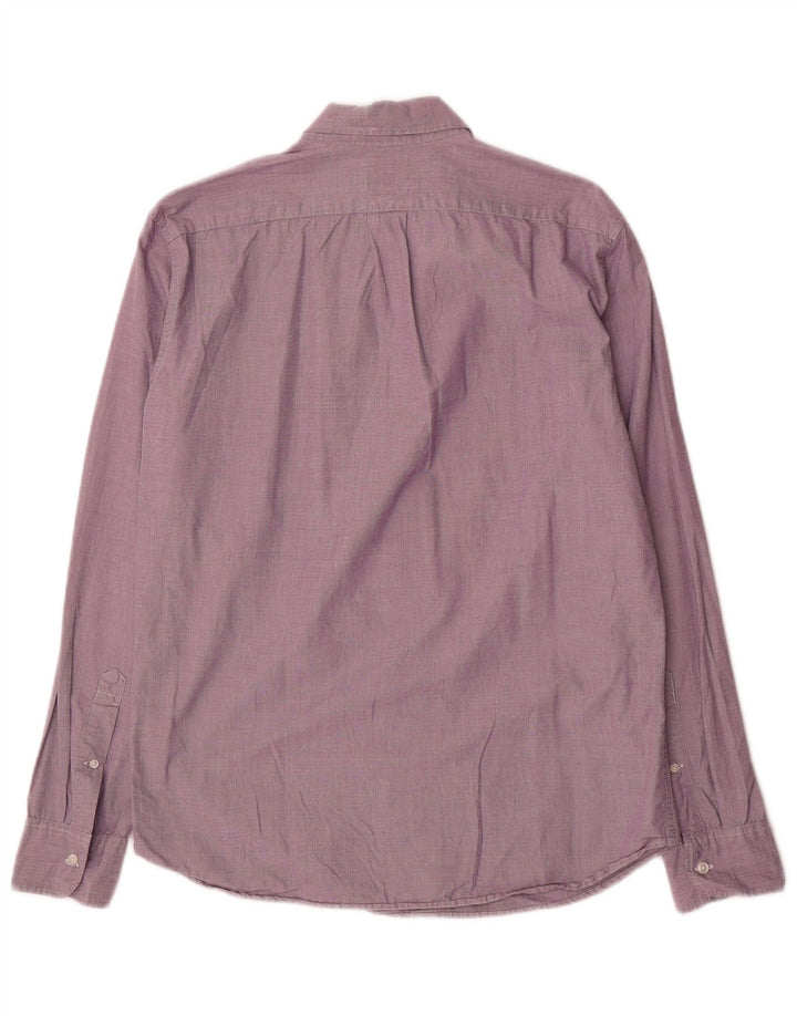J. CREW Herre Slim Shirt Medium Lilla Bomuld