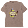 Jack & Jones Herre grafisk T-shirt Top mellemgrå bomuld