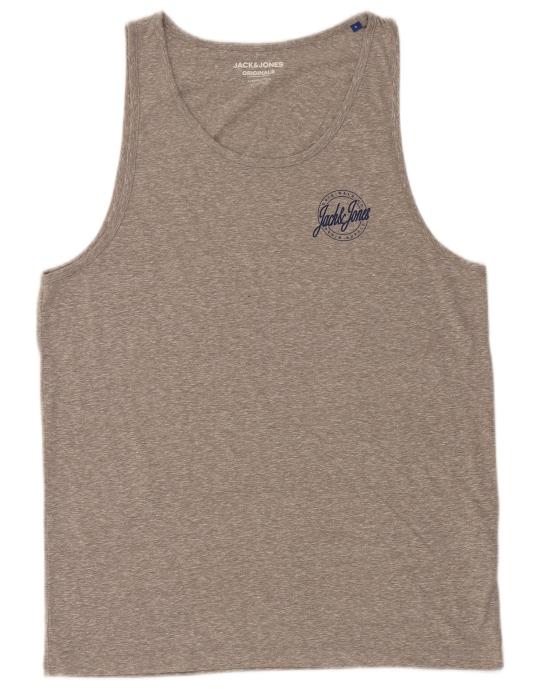 Jack & Jones Herre T-Shirt Top Stor grå Flecked Polyester