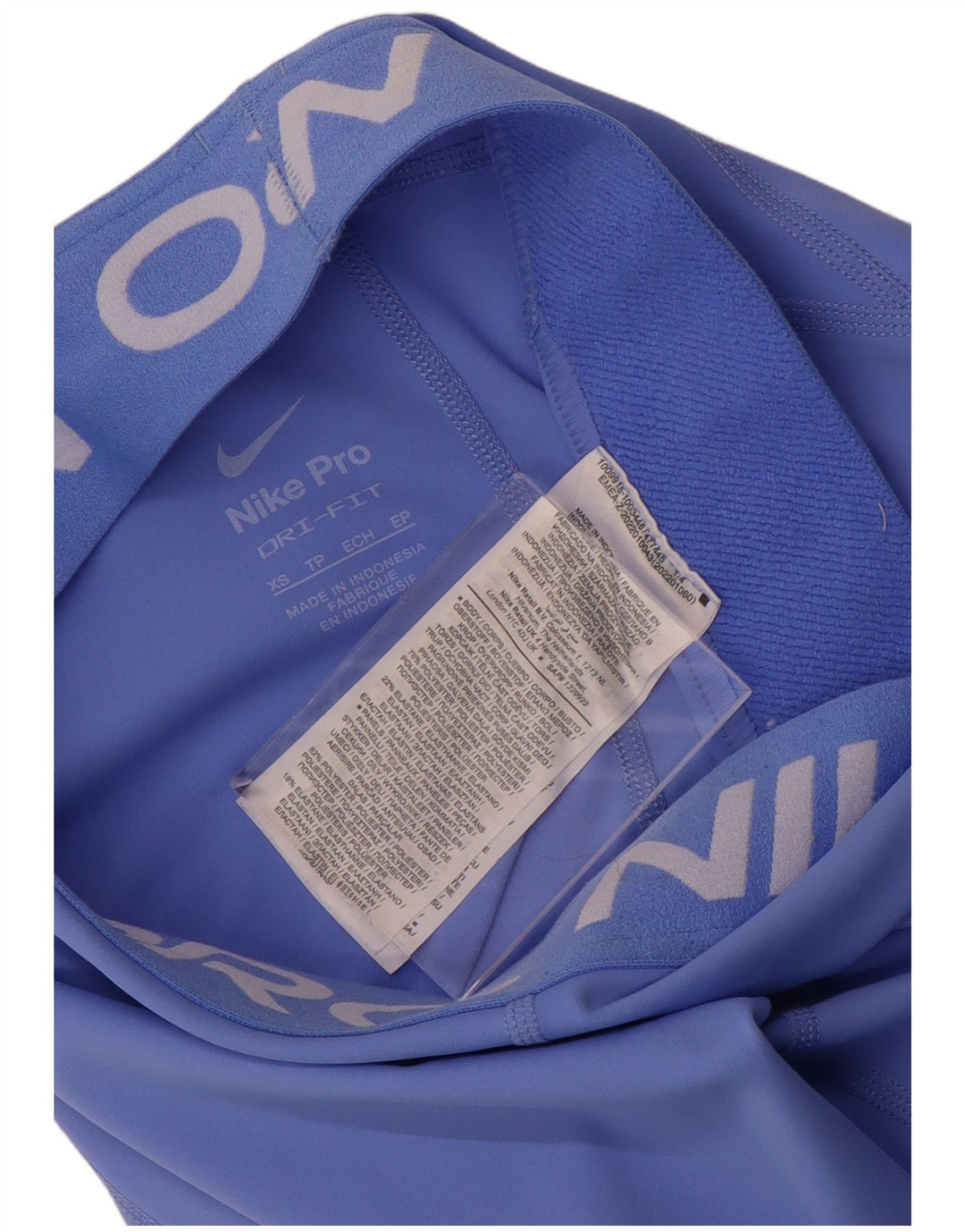 NIKE Dri Fit grafiske leggings til kvinder UK 6 XS blå polyester