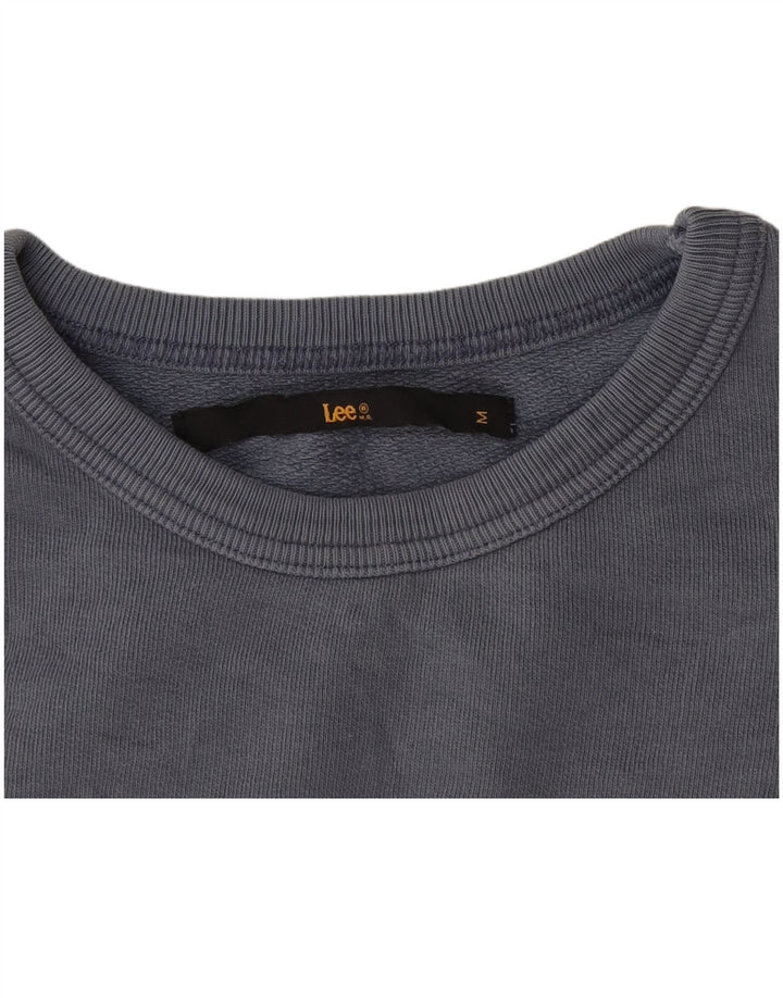 Lee Womens Crop Top 3/4 ærme UK 12 Medium Blue