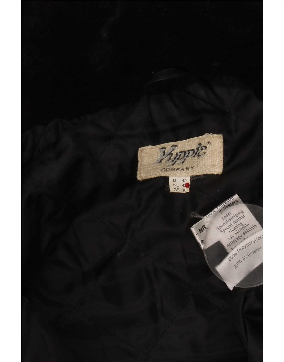 Yuppie Dame Ruskind Oversized Duffle Coat UK 16 Stor Sort Geometrisk