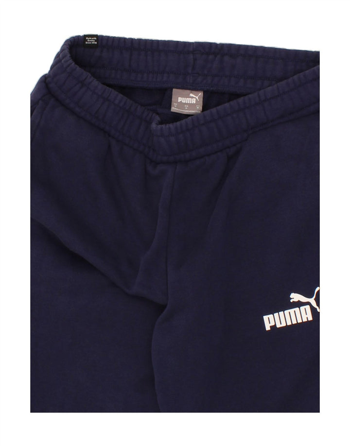 PUMA Mens Tracksuit Trousers Medium Navy Blue Cotton Vintage Puma and Second-Hand Puma from Messina Hembry 