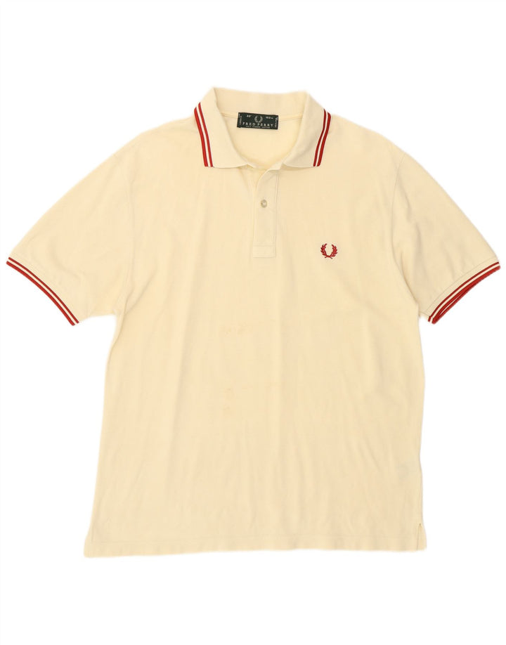 Fred Perry herre poloshirt lille råhvid bomuld