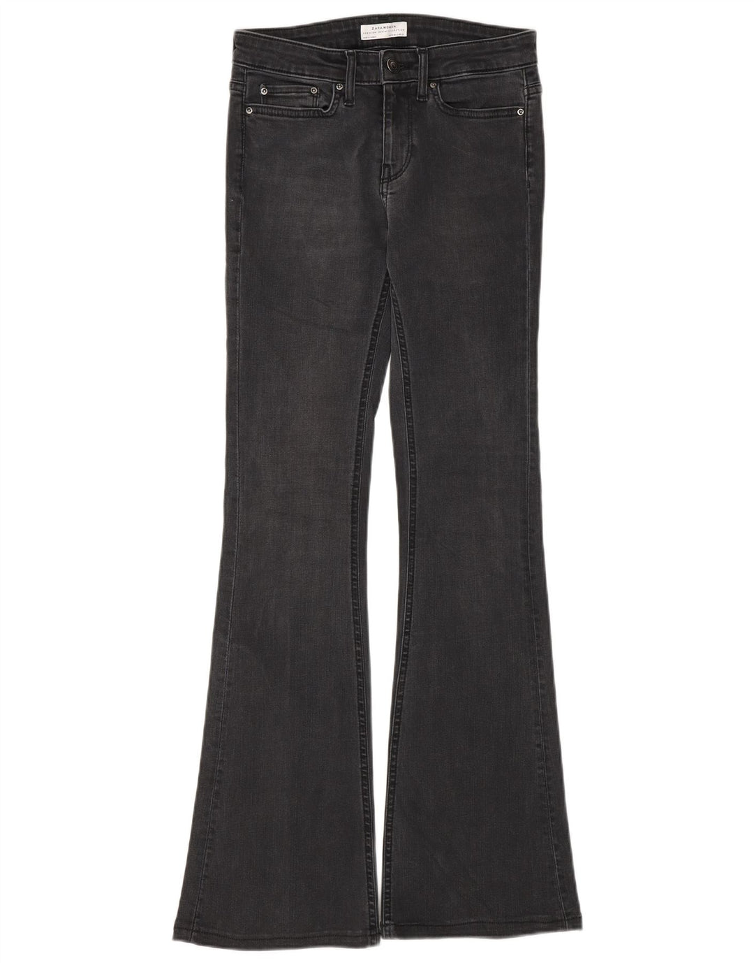Zara Dame Flared Jeans EU 34 2XS W24 L30 Grå