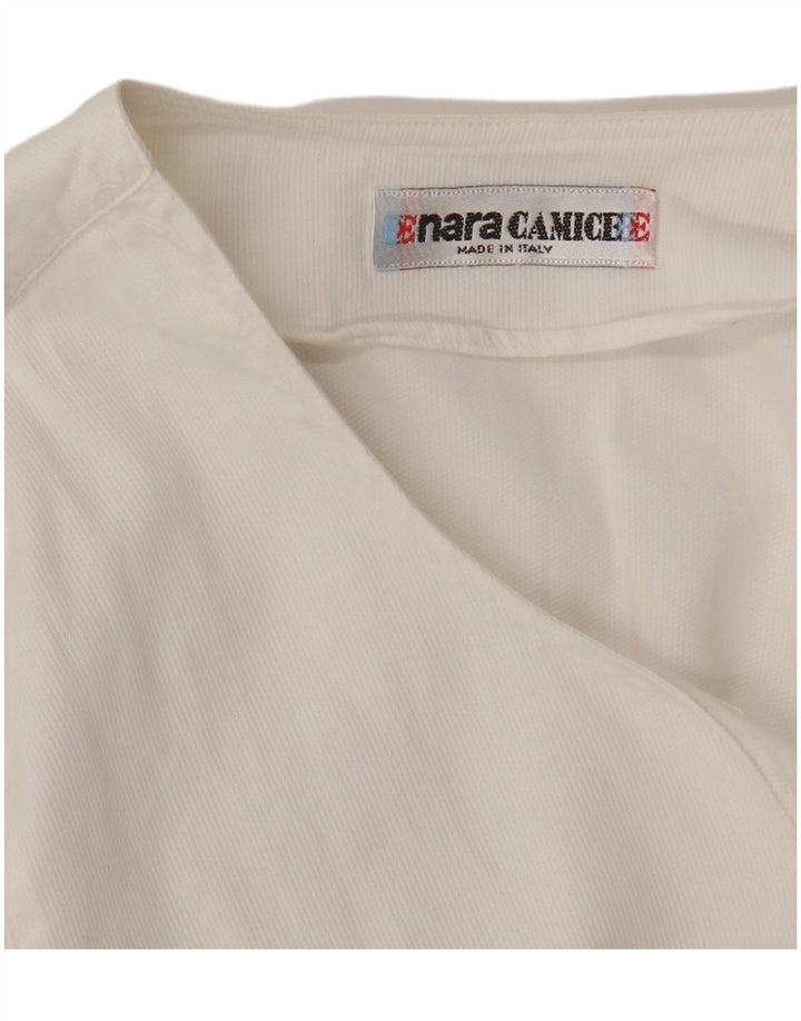 Enara Camice Dame Dobbeltradet Bluse Top UK 16 Large White