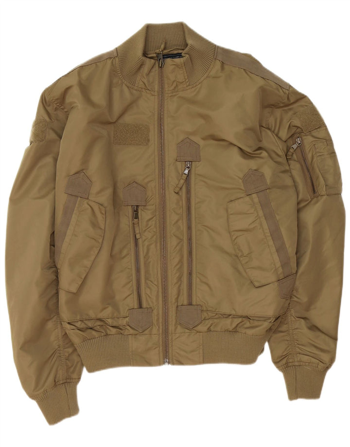 Mil-Tec Herre Flight Aviator Jacket UK 42 XL Khaki Nylon