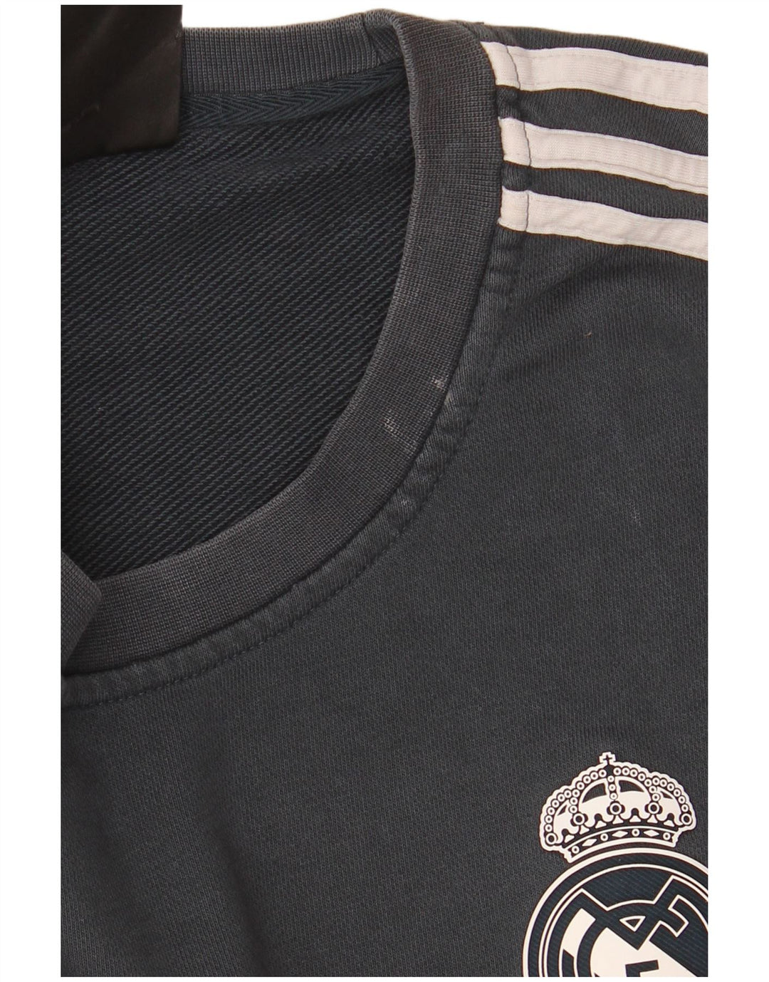 Adidas Herre Real Madrid Sweatshirt Jumper Stor Grå Bomuld