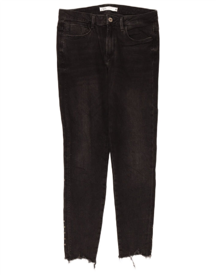 Zara Dame Skinny Jeans EU 38 Small W28 L30 Sort