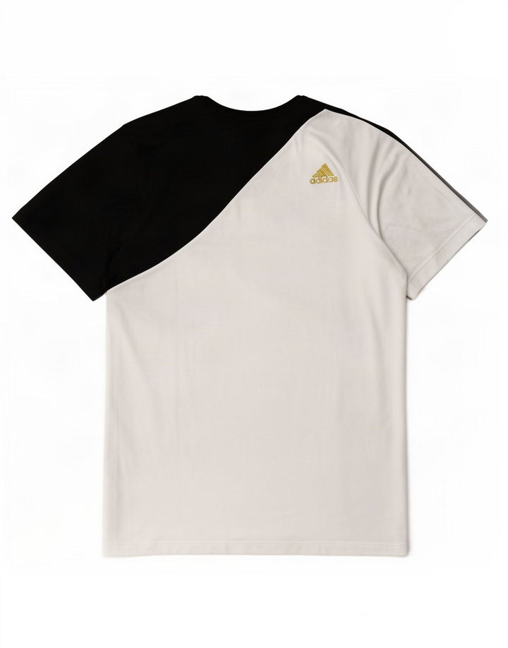Adidas Herre T-Shirt Top Lille hvid Colourblock