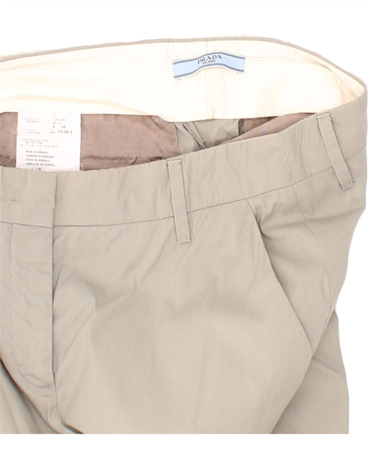 PRADA Womens Straight Chino Trousers EU 40 Medium W30 L26 Grey Cotton Vintage Prada and Second-Hand Prada from Messina Hembry 