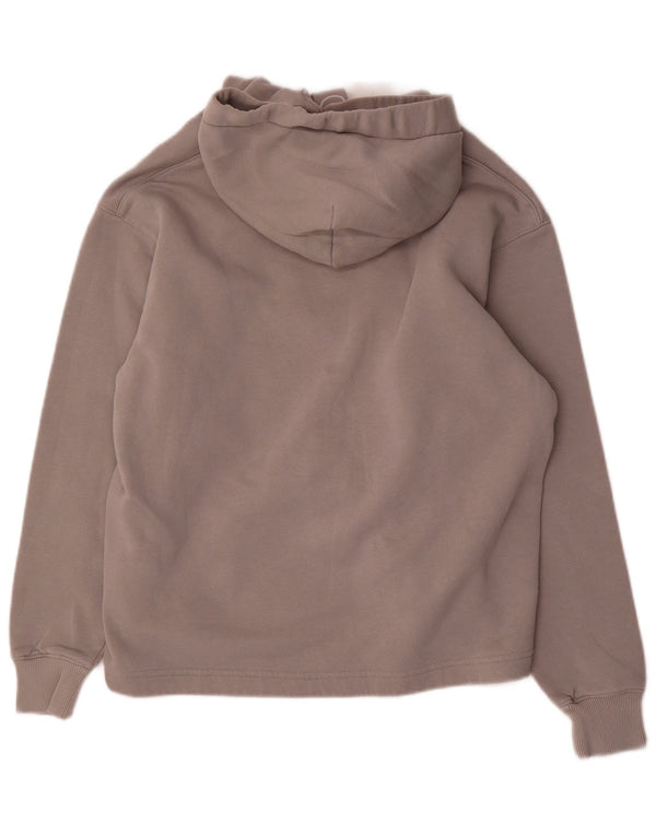 Calvin Klein Jeans Dame Grafisk Oversized Hoodie Jumper UK 10 Small Grey
