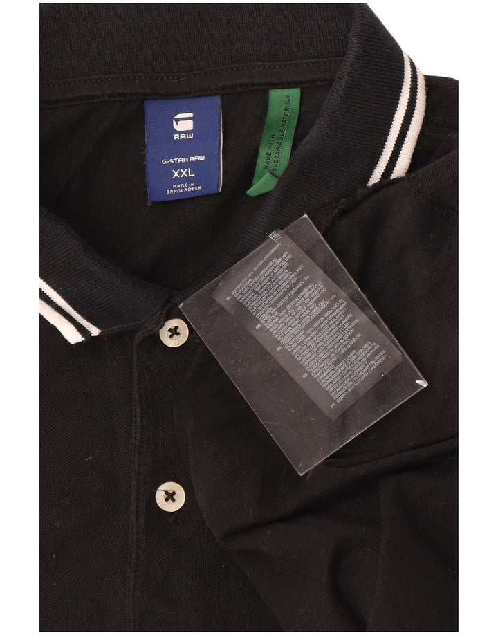 G-STAR Poloskjorte til mænd 2XL sort bomuld