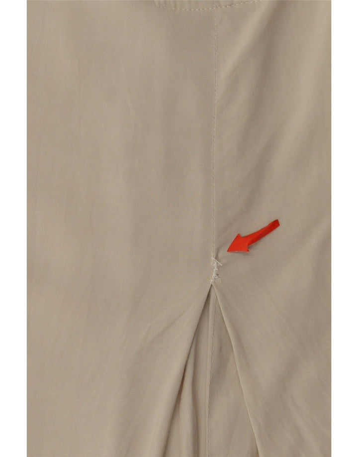 Armani Jeans Dame ærmeløs bluse Top UK 14 Stor Beige Viscose