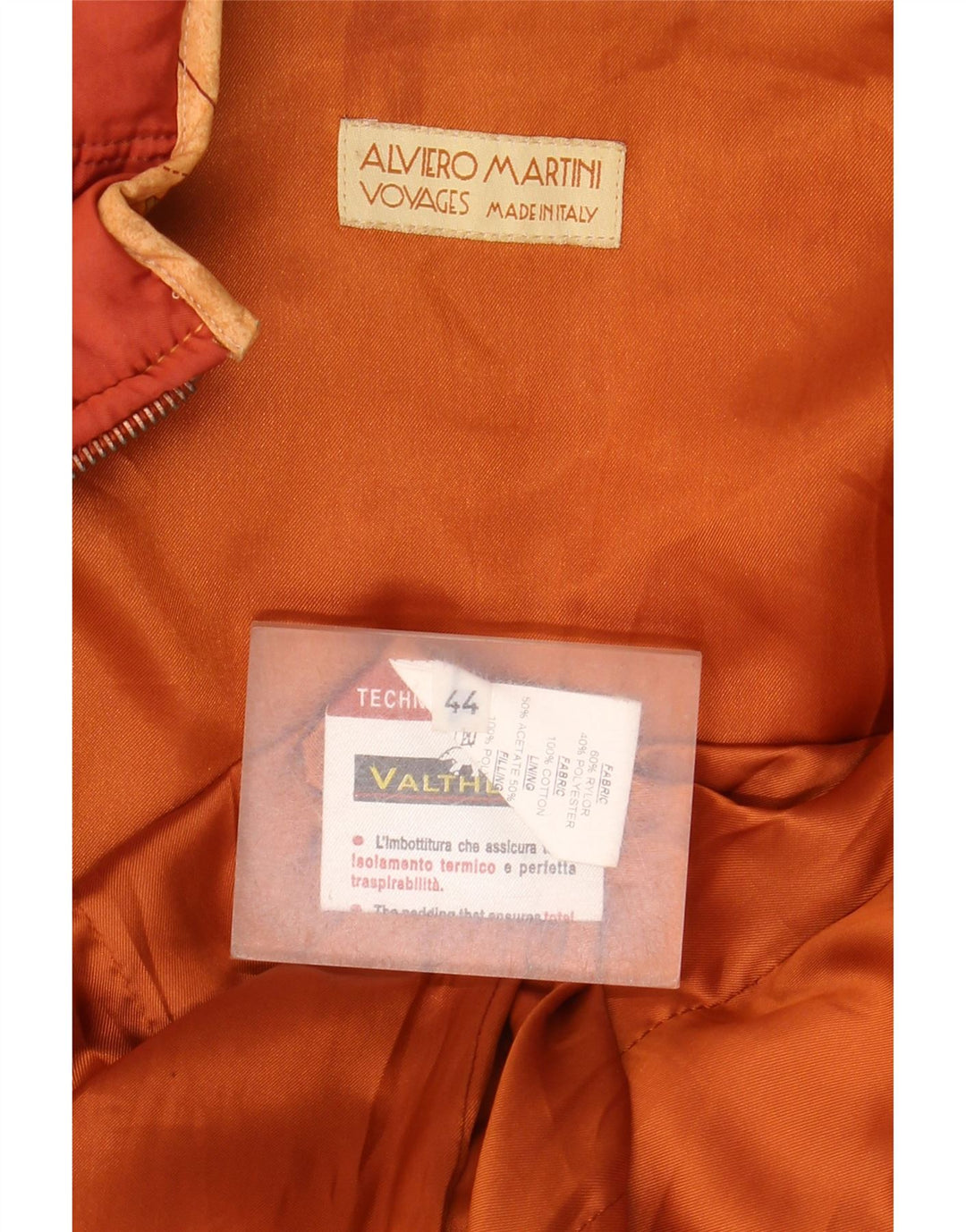 ALVIERO MARTINI Polstret jakke til kvinder IT 44 Medium Orange