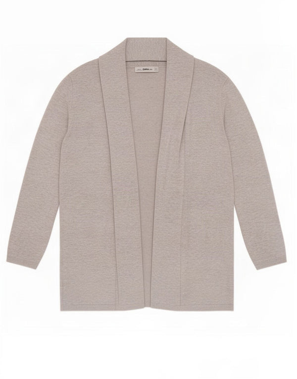 Zara Womens Open Cardigan Sweater UK 10 Small Grey Viscose