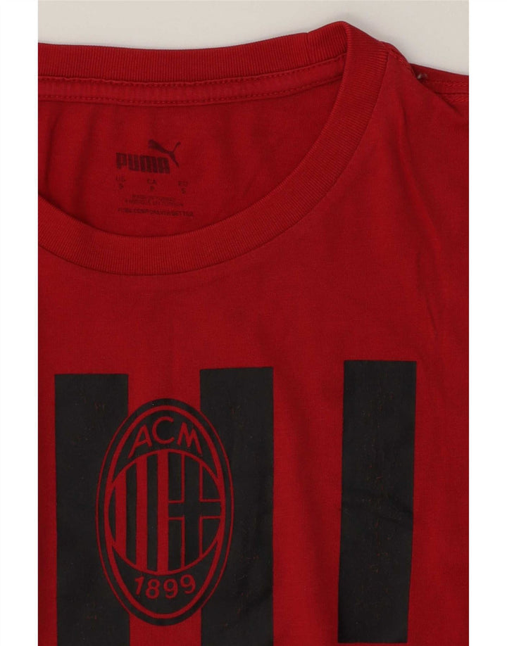 Puma Herre AC Milan Grafisk T-Shirt Top Lille Rød