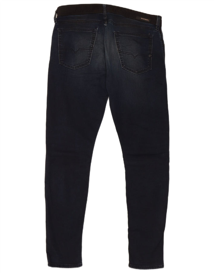 DIESEL Herre Spender Skinny Jeans W32 L30 Blå Bomuld