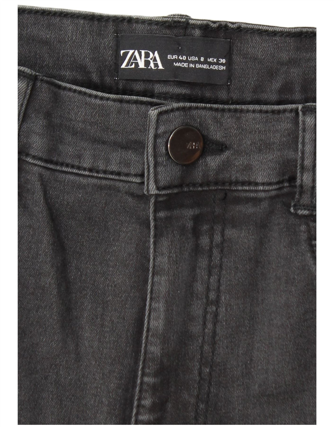 Zara Dame Distressed Skinny Jeans EU 40 Medium W30 L28 Grå
