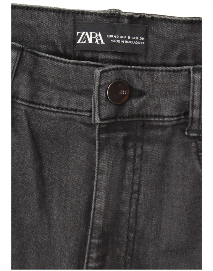 Zara Dame Distressed Skinny Jeans EU 40 Medium W30 L28 Grå