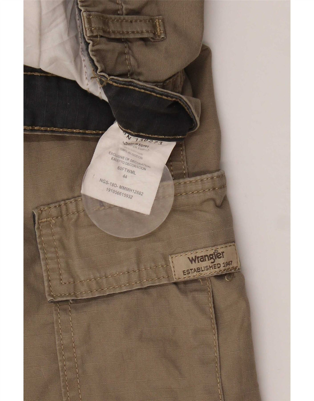 Wrangler Herre Cargo Shorts W44 2XL Brun Bomuld
