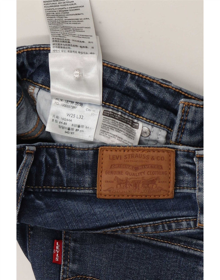 Levi's Womens 725 High Rise Bootcut Jeans W25 L32 Blue Lyocell