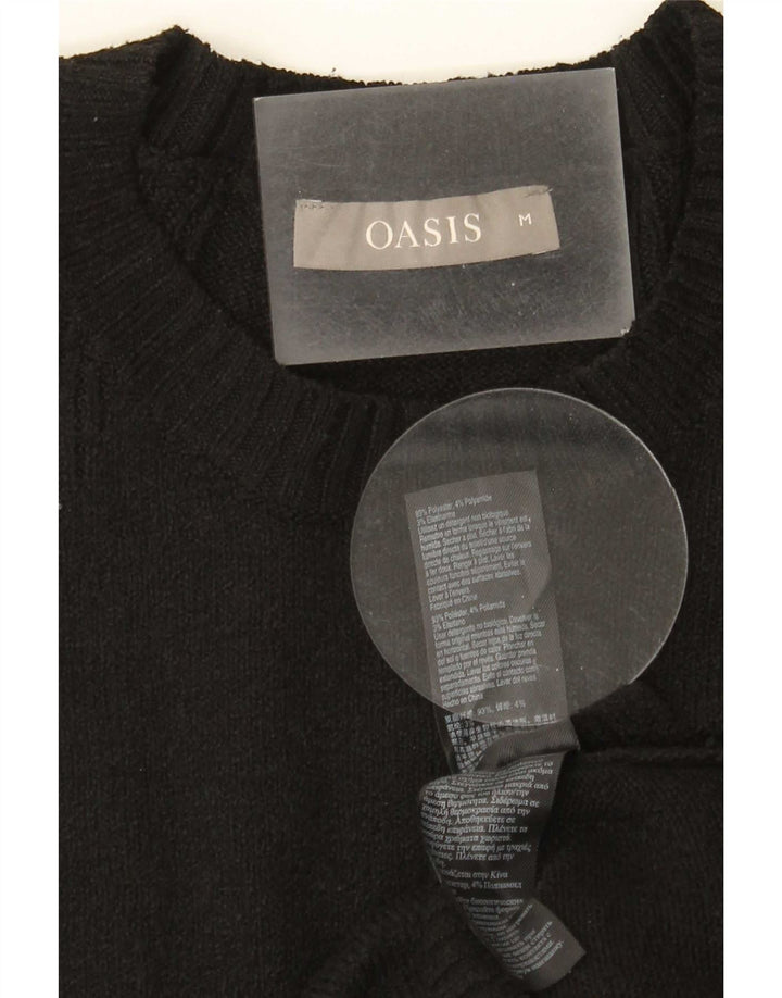 Oasis Dame sweater med rund hals DK 12 Medium Sort Polyester