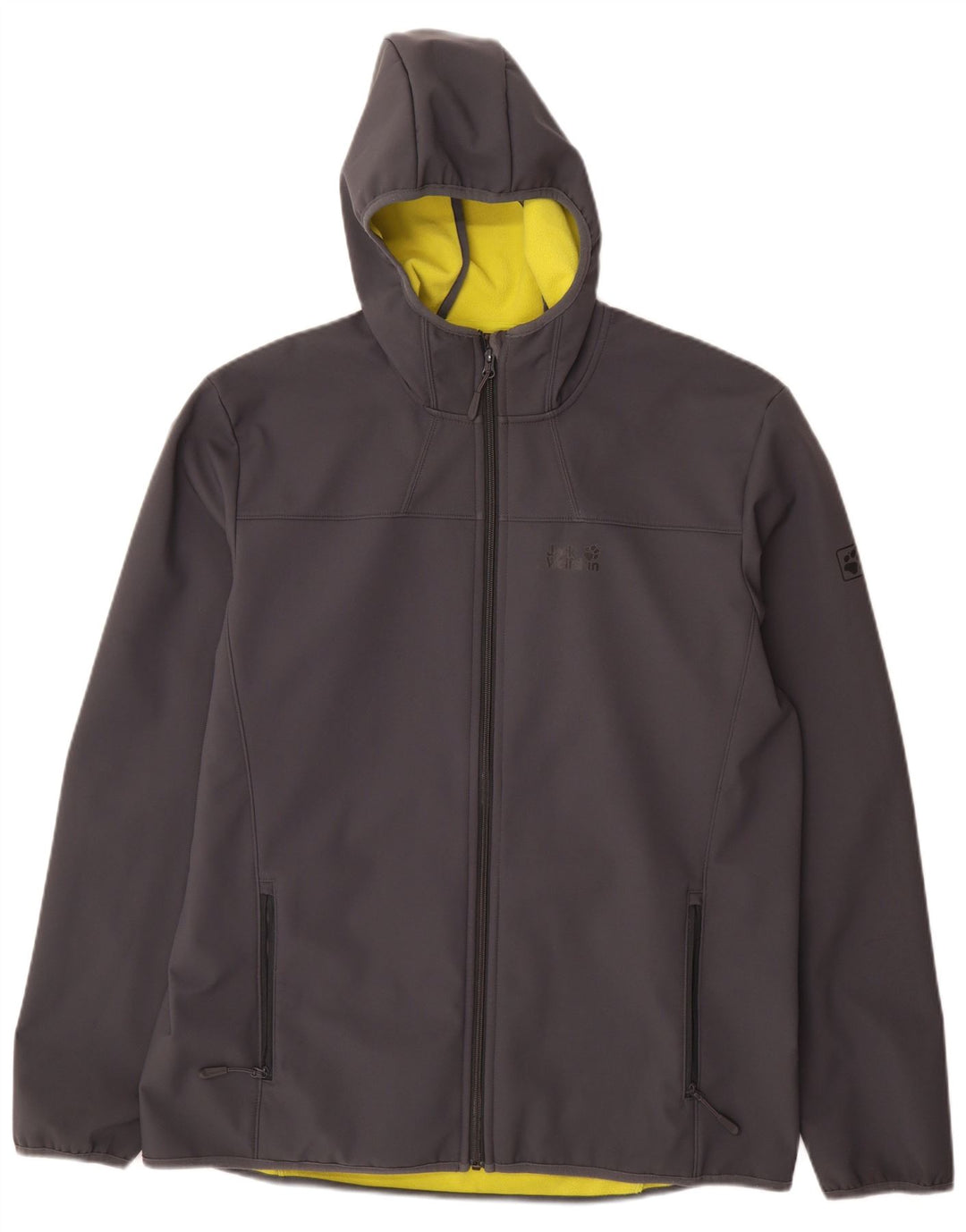 Jack Wolfskin Herre Hooded Windbreaker Jacket UK 48 2XL Grå Polyester