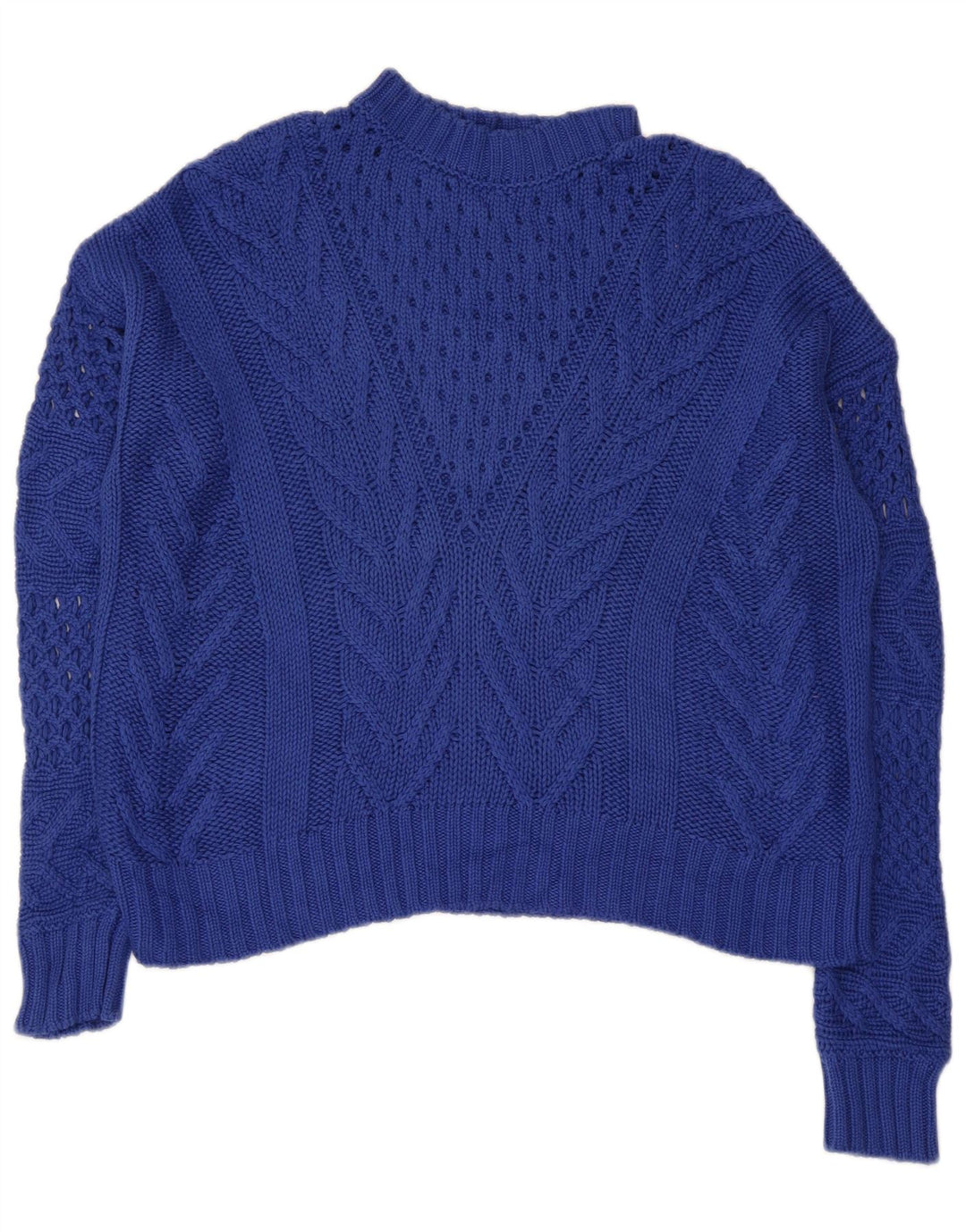 GUESS Dame Oversized Turtle Neck Sweater UK 10 Small Navy Blue
