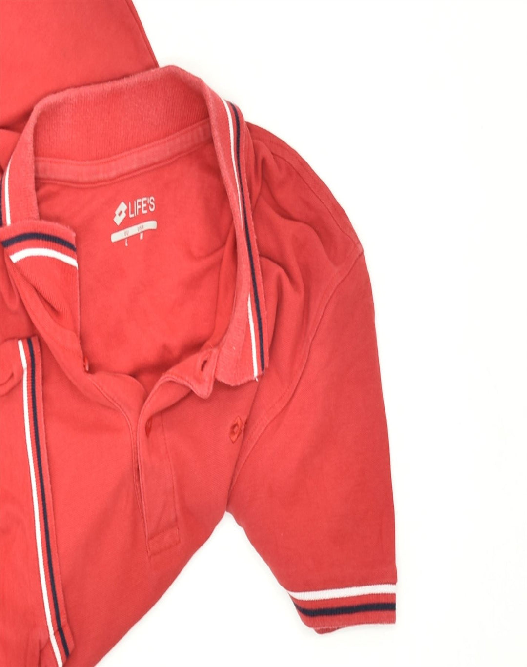 LOTTO Mens Polo Shirt Medium Red Cotton | Vintage | Thrift | Second-Hand | Used Clothing | Messina Hembry 