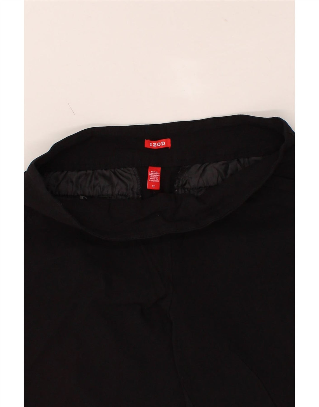 IZOD Womens Casual Shorts US 12 Large W30  Black Rayon Vintage Izod and Second-Hand Izod from Messina Hembry 