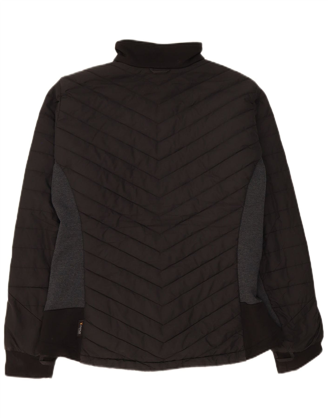Jack Wolfskin Dame polstret jakke UK 16 Large Black Colourblock Polyester