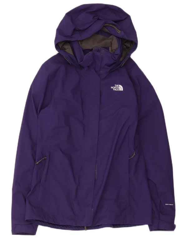 The North Face Dame Dryvent Hætte Regnjakke UK 14 Medium Lilla Nylon