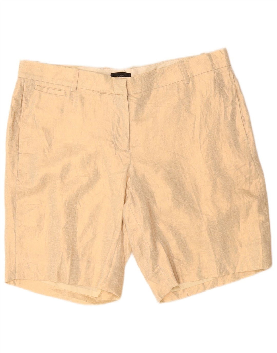 J. CREW Chino Shorts til kvinder US 8 Medium W34 Beige hør