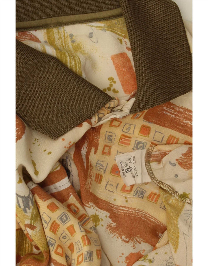Vintage kortærmet herretrøje 2XL flerfarvet patchwork