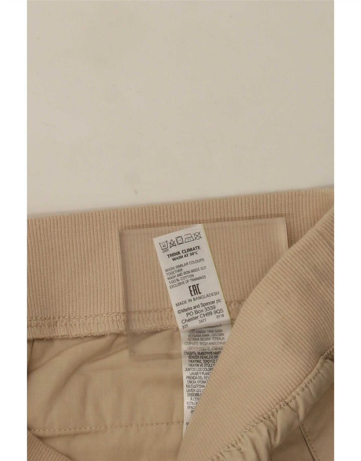 Marks & Spencer Regular Bukser til kvinder UK 16 Large W34 L28 Beige Bomuld