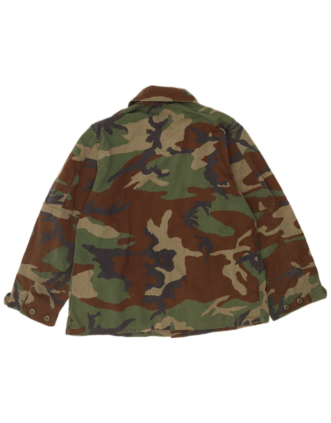 Vintage Herre Military Shirt Medium Khaki Camouflage