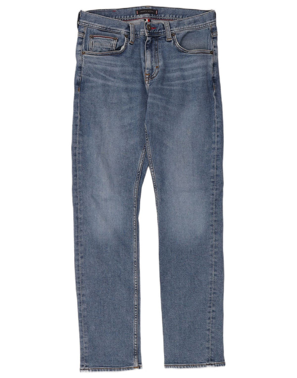 TOMMY HILFIGER Herre Denton Straight Jeans W32 L32 Blå Bomuld