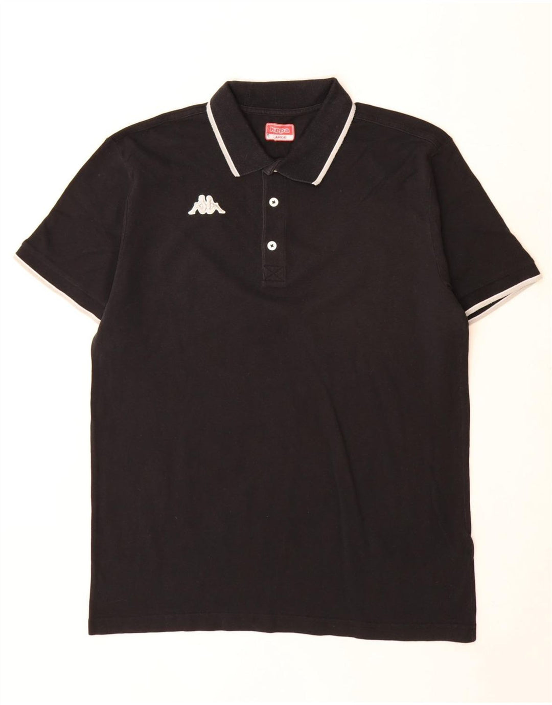 Kappa Herre Polo Shirt Large Sort